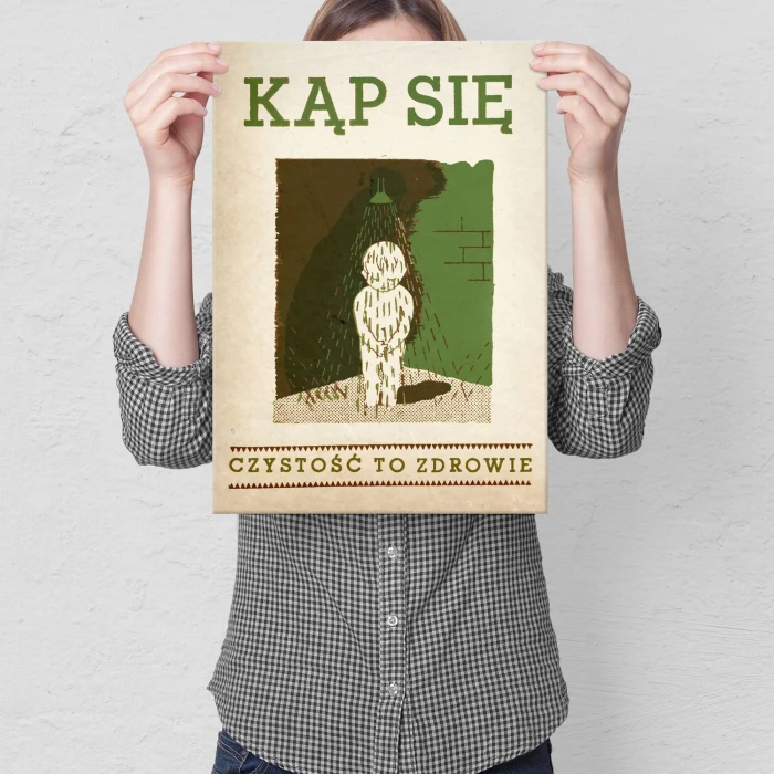 Plakat metalowy Czystość to zdrowie Prezent