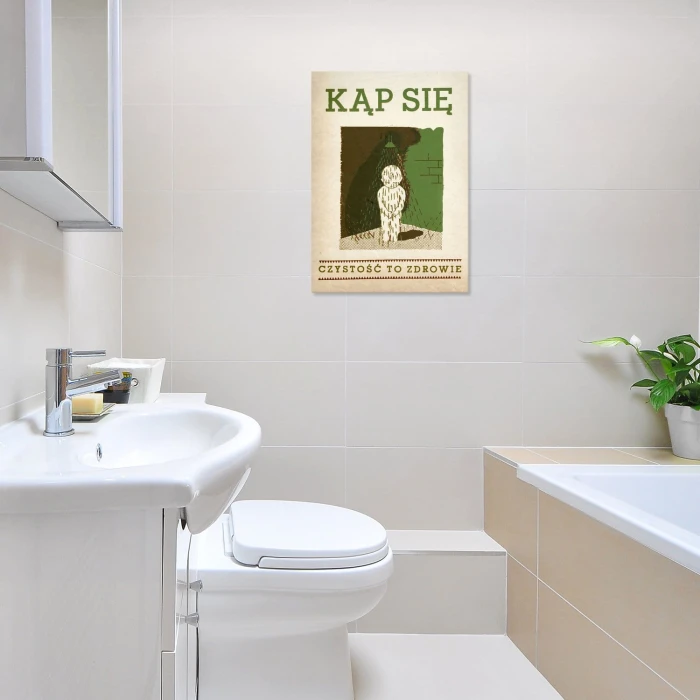 Poster metal Czystość to zdrowie gift