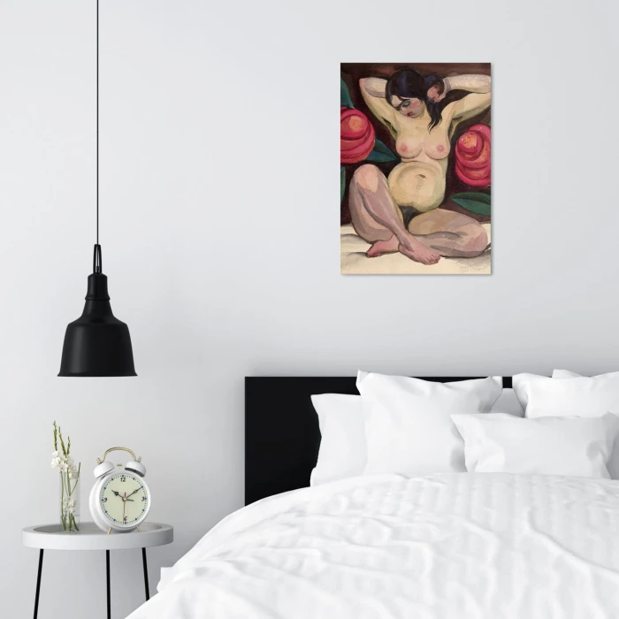 Plakat metalowy Naga kobieta Prezent