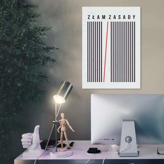 Plakat metalowy Złam zasady Prezent