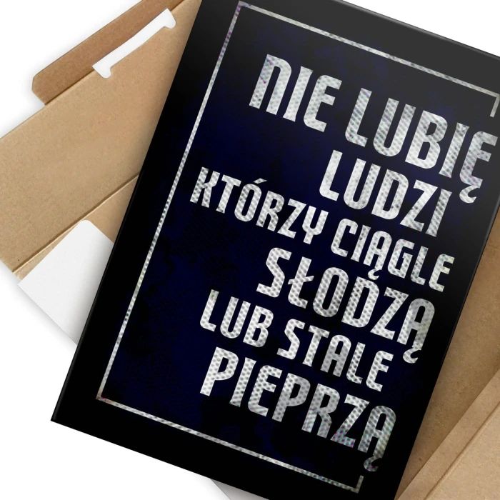 Plakat metalowy Nie lubię Prezent