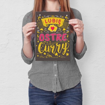 Plakat metalowy Lubię ostre curry Prezent