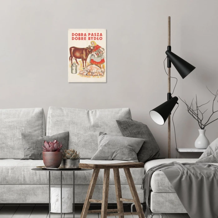 Plakat metalowy Dobra pasza dobre bydło Prezent