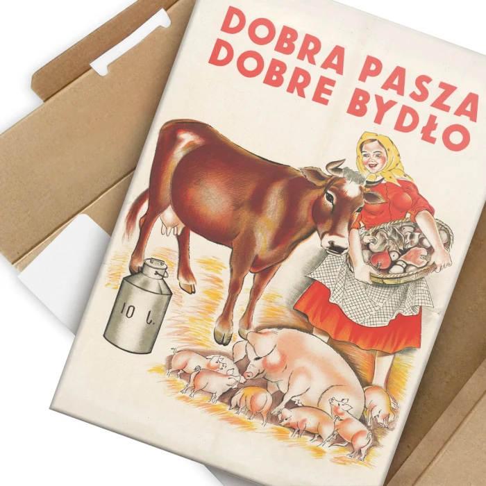 Poster metal Dobra pasza dobre bydło gift