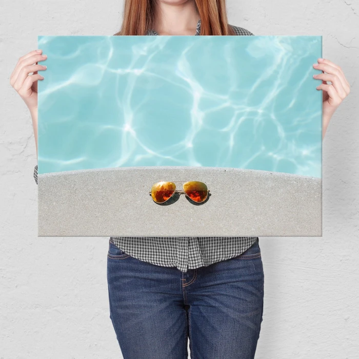 Plakat metalowy Chillout nad basenem Prezent