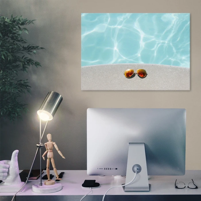 Plakat metalowy Chillout nad basenem Prezent