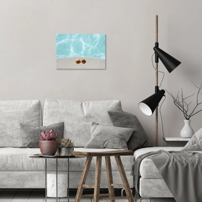 Plakat metalowy Chillout nad basenem Prezent