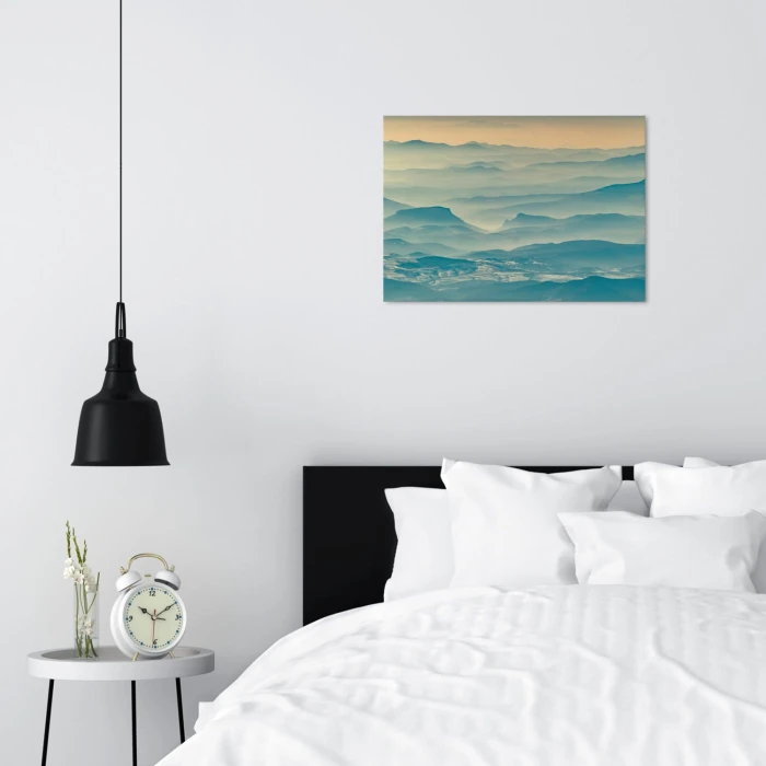 Plakat metalowy Górskie fale Prezent