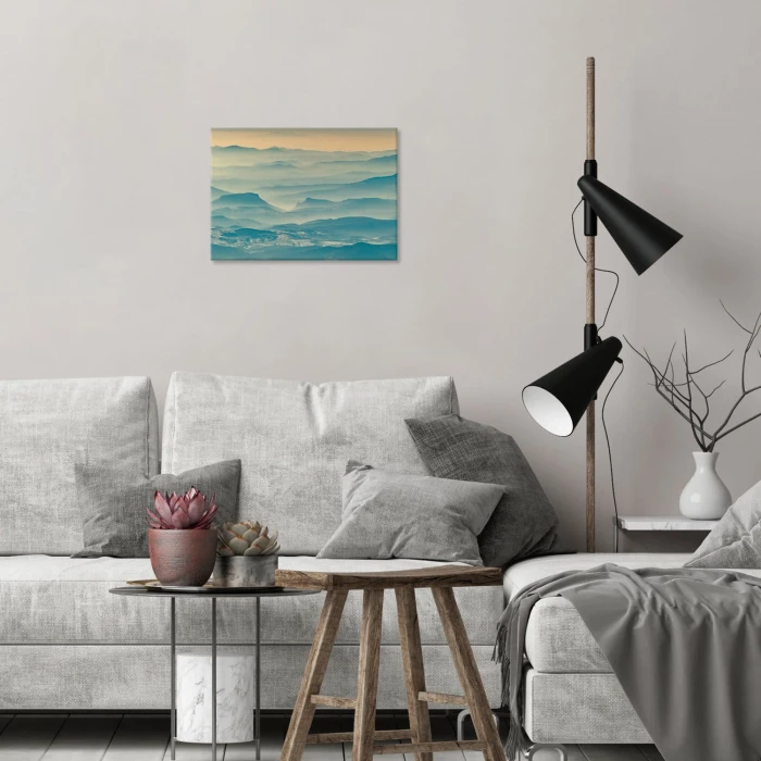Plakat metalowy Górskie fale Prezent