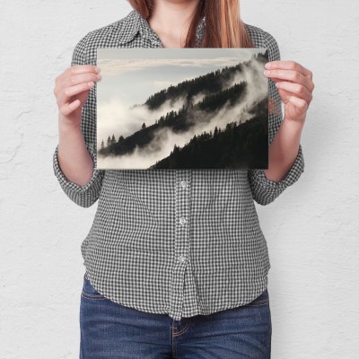 Poster metal Bieszczady we mgle gift