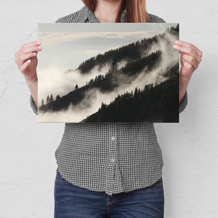 Plakat metalowy Bieszczady we mgle Prezent