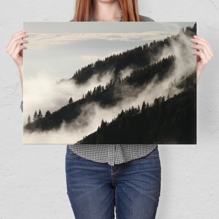 Plakat metalowy Bieszczady we mgle Prezent