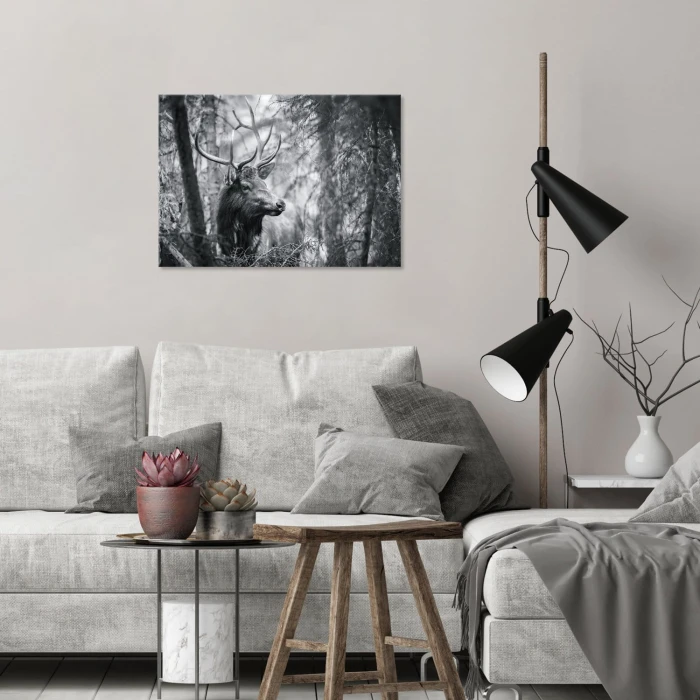 Poster metal Jeleń wśród drzew gift