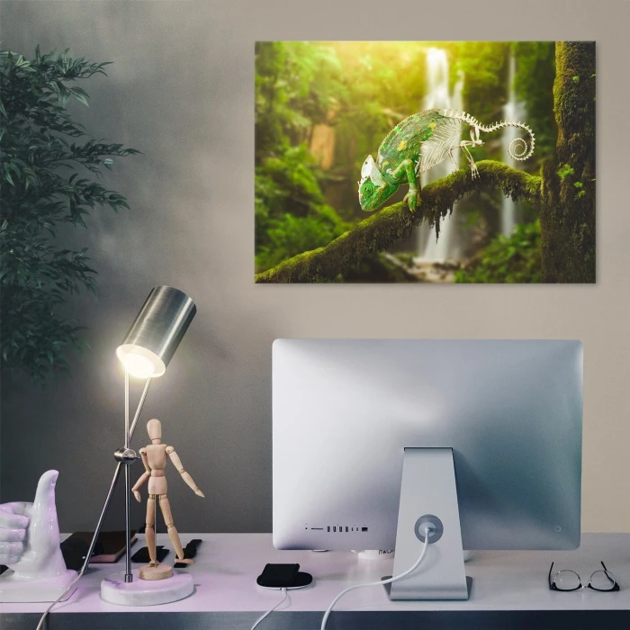 Plakat metalowy Kameleon Prezent