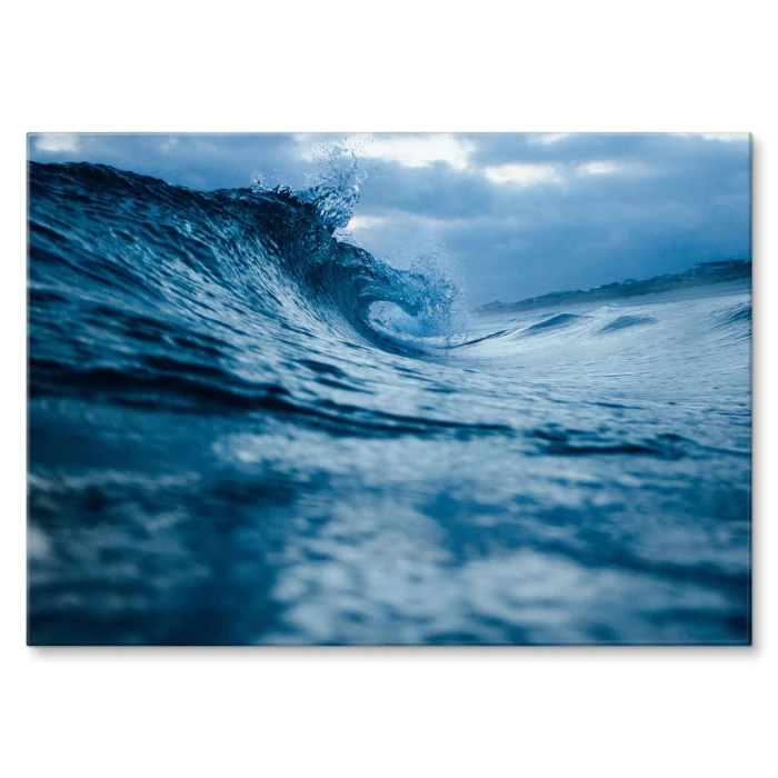 Poster metal Niebieska fala gift