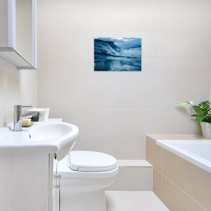 Poster metal Niebieska fala gift