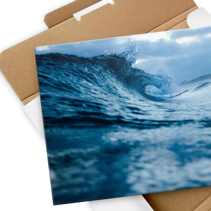 Poster metal Niebieska fala gift