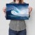 Poster metal Wielka fala i surfing gift