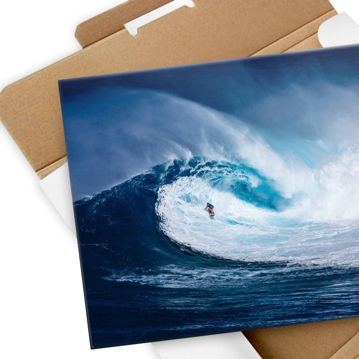 Poster metal Wielka fala i surfing gift