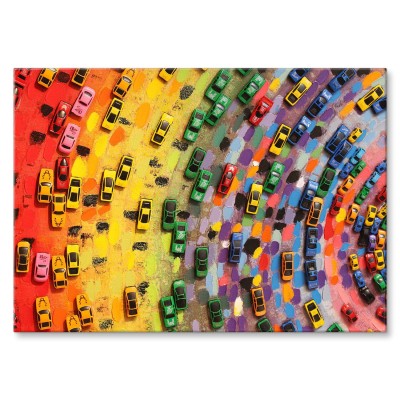 Poster metal Kolorowe pojazdy gift