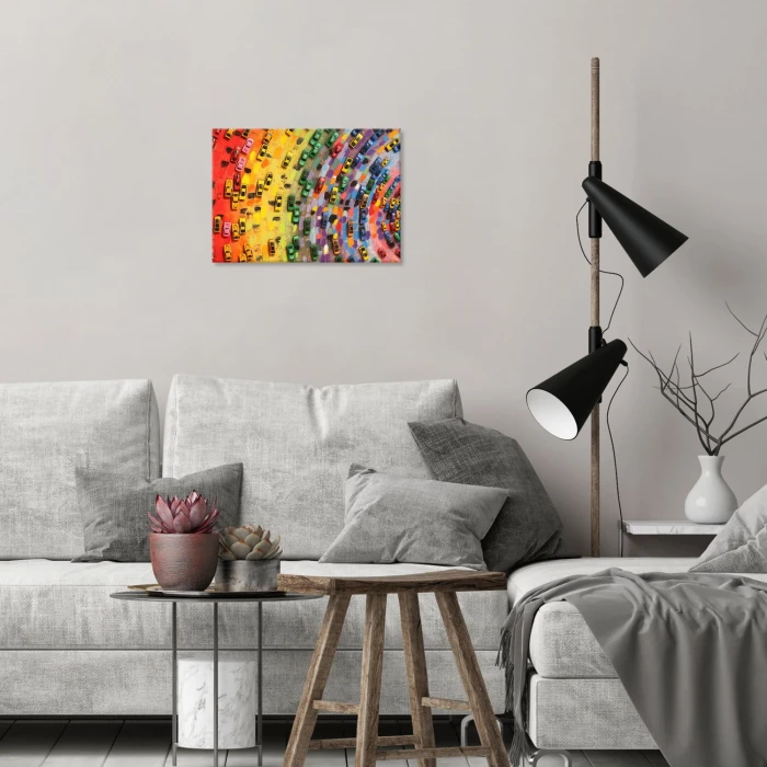 Poster metal Kolorowe pojazdy gift