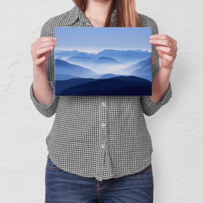 Poster metal Błękitne wzgórza gift