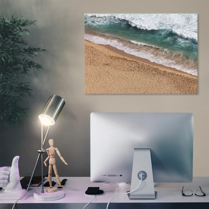 Plakat metalowy Piasek i ocean Prezent