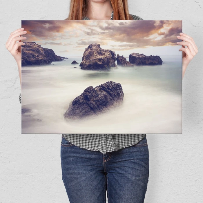 Plakat metalowy Mglisty ocean Prezent