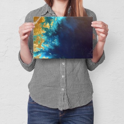 Plakat metalowy Ocean Prezent