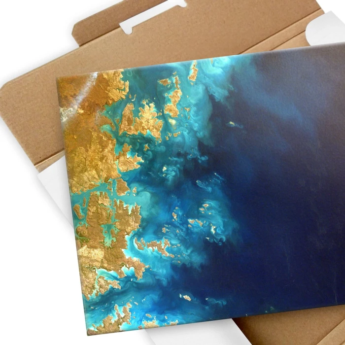Plakat metalowy Ocean Prezent