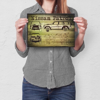 Plakat metalowy Nissan Patrol Prezent