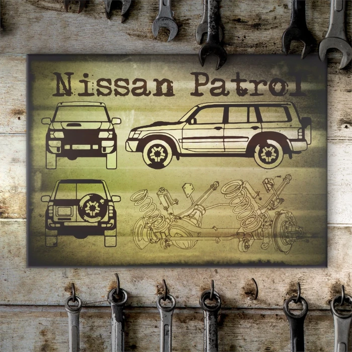 Plakat metalowy Nissan Patrol Prezent