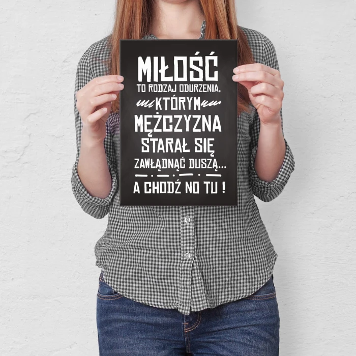 Poster metal Miłość to rodzaj odurzenia gift