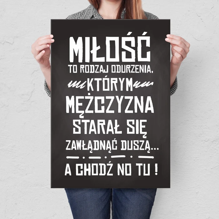 Poster metal Miłość to rodzaj odurzenia gift