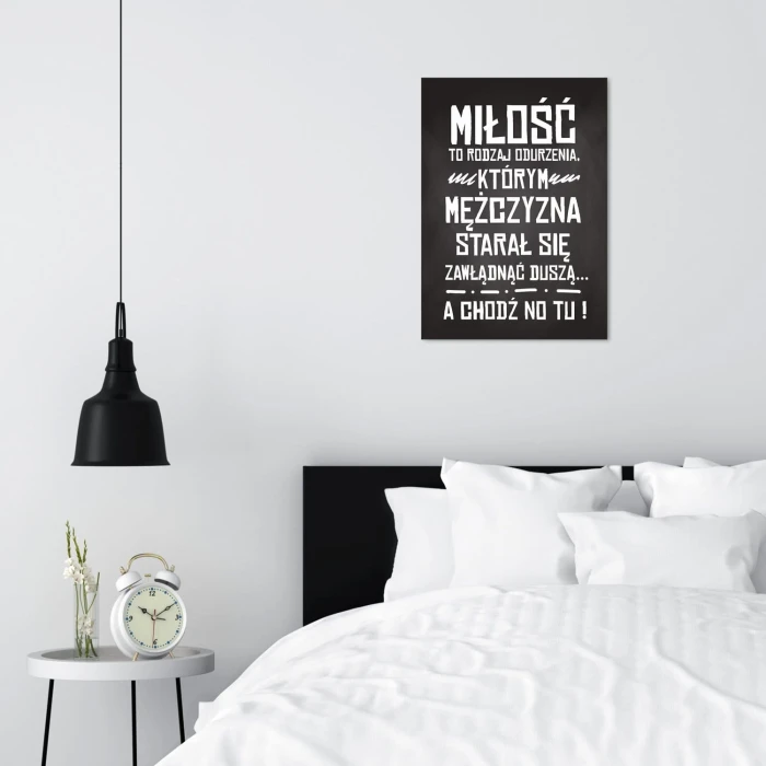 Plakat metalowy Miłość to rodzaj odurzenia Prezent