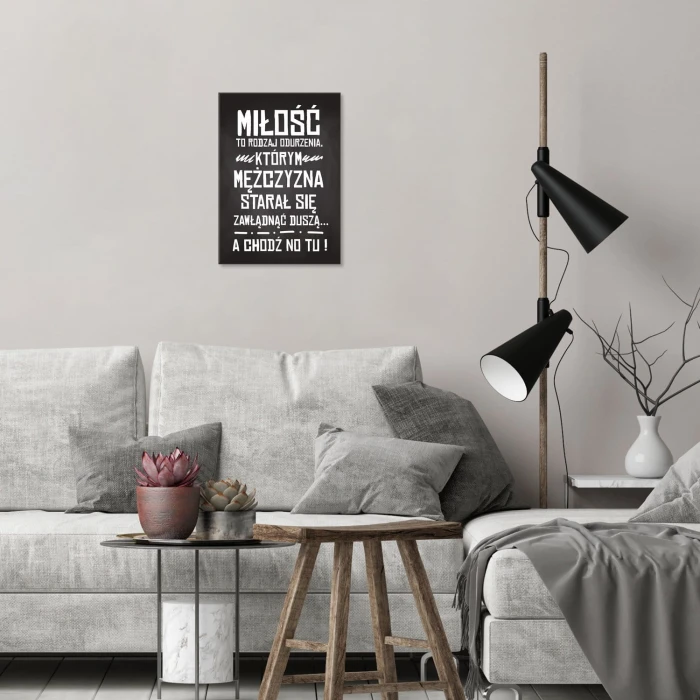 Plakat metalowy Miłość to rodzaj odurzenia Prezent