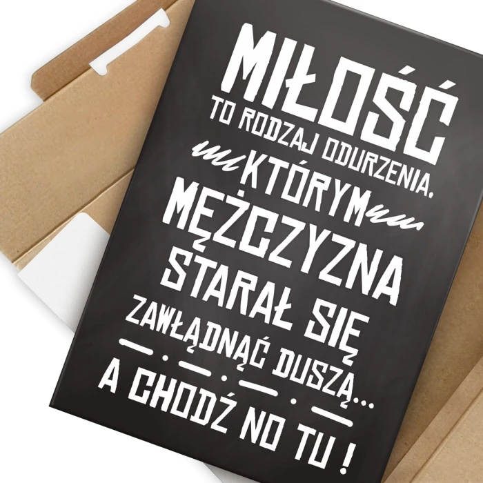 Plakat metalowy Miłość to rodzaj odurzenia Prezent