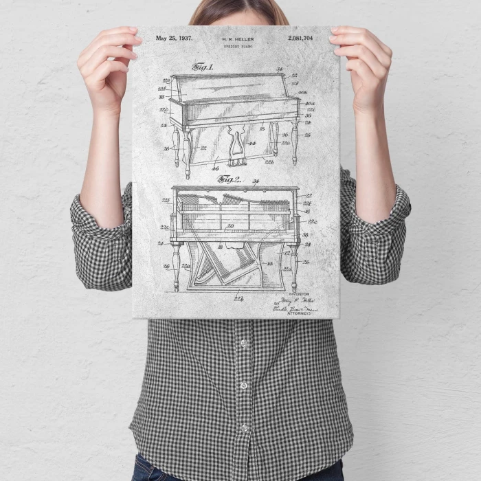 Poster metal Piano Music Stone gift
