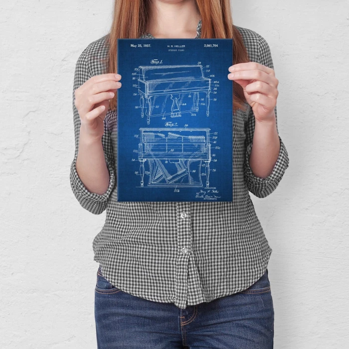 Poster metal Piano Music Tech gift
