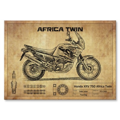 Plakat metalowy Honda XRV 750 Africa Twin Prezent