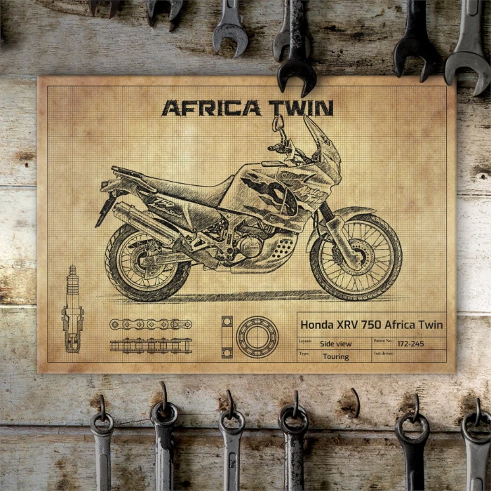 Poster metal Honda XRV 750 Africa Twin gift