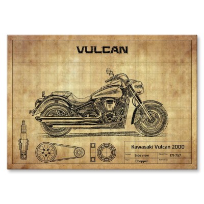 Poster metal Kawasaki Vulcan 2000 gift
