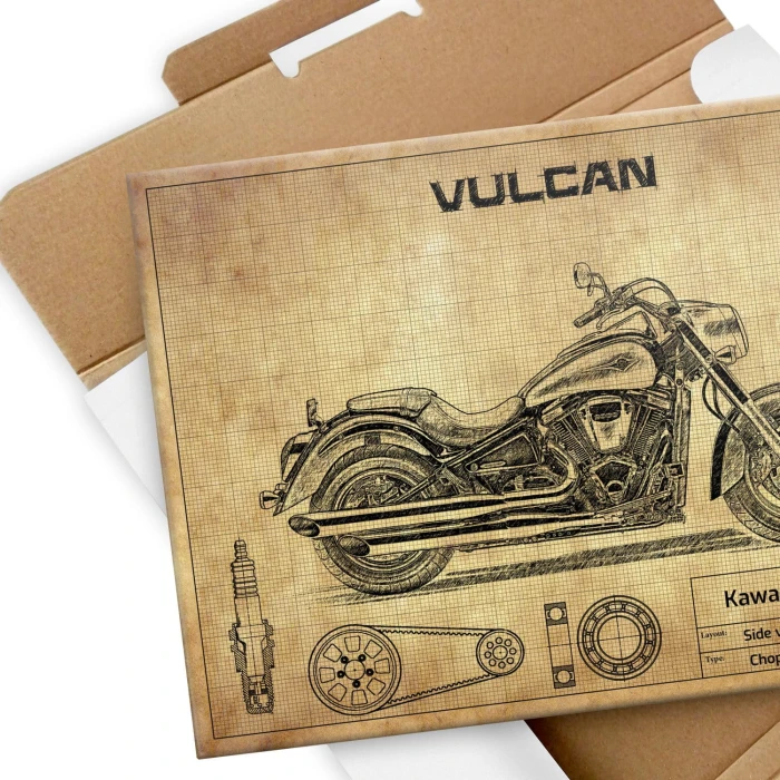 Poster metal Kawasaki Vulcan 2000 gift