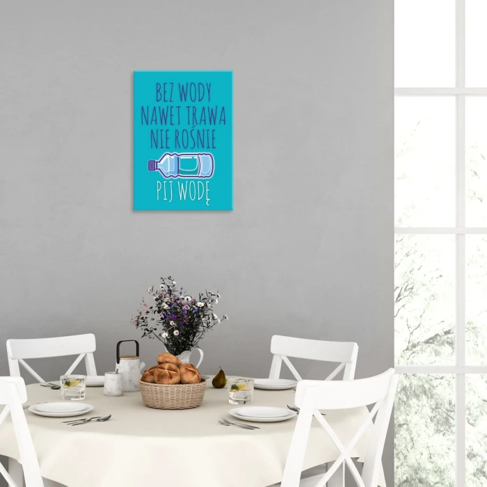 Poster metal Pij wodę gift