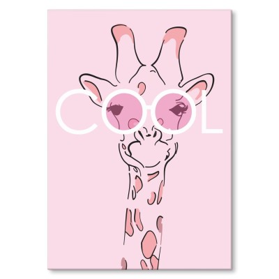 Poster metal Cool giraffe gift