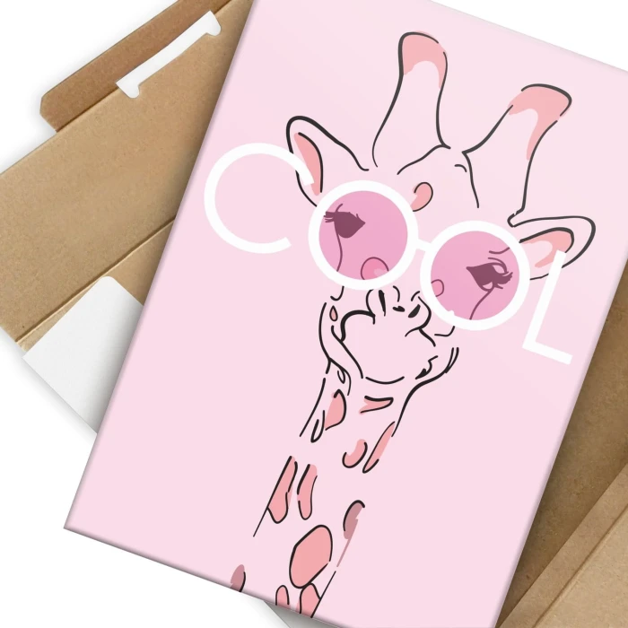 Plakat metalowy Cool giraffe Prezent