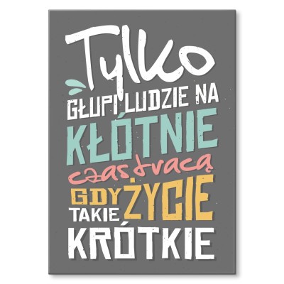 Plakat metalowy Tylko głupi ludzie Prezent
