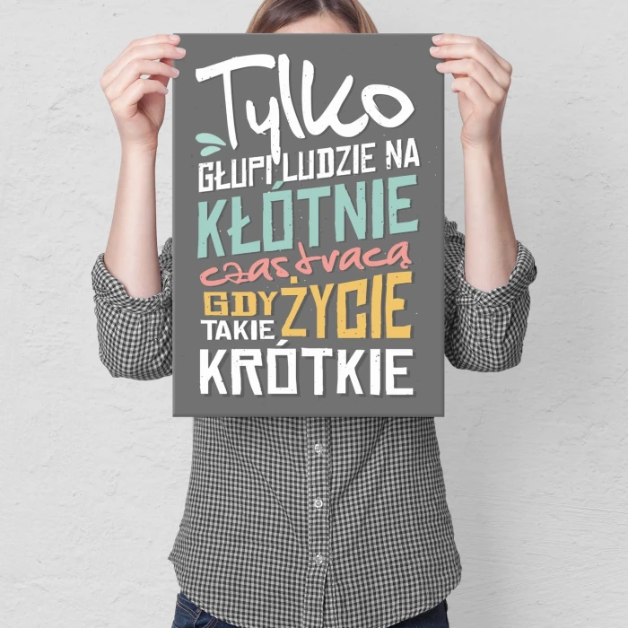 Plakat metalowy Tylko głupi ludzie Prezent