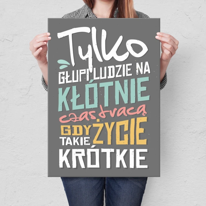 Plakat metalowy Tylko głupi ludzie Prezent