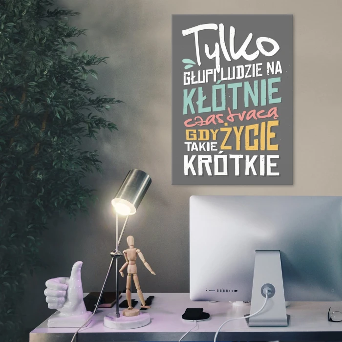 Plakat metalowy Tylko głupi ludzie Prezent
